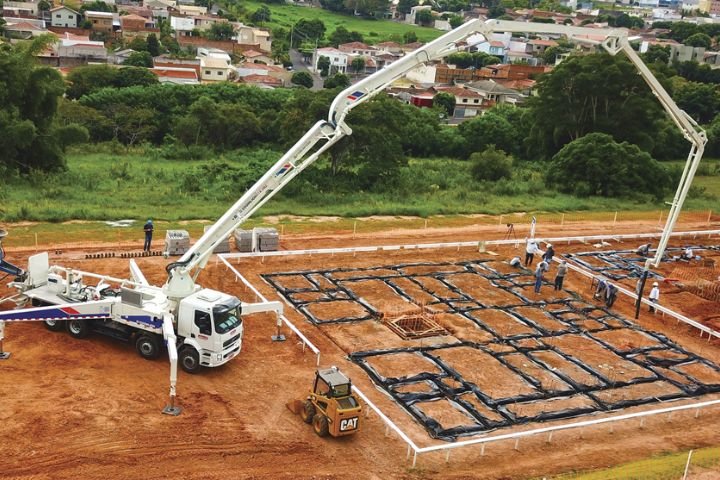 bomba de lança para bombeamento de concreto